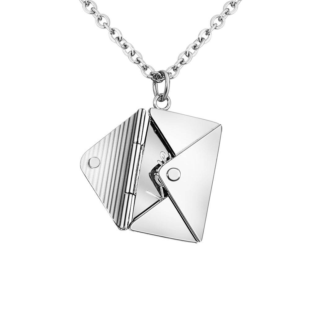 Shop Personalized Sterling Silver Envelope Necklace - Goodlifebean Plushie | Stuffed Animal
