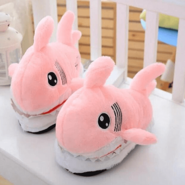 Shop Cozy Shark Plush Slippers - Goodlifebean Plushie | Stuffed Animal