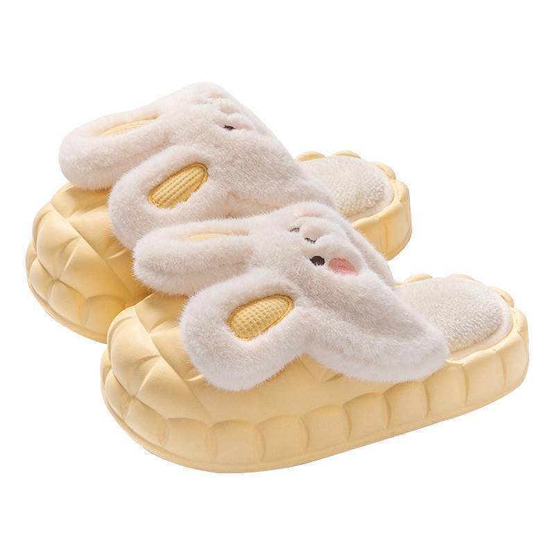 Shop Fluffy Plush Bunny Slippers - Goodlifebean Plushie | Stuffed Animal