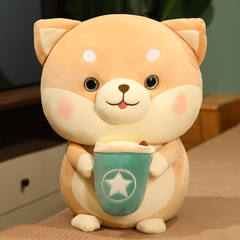 Shop Bubble Tea Shiba Dog Plush | Boba Stuffed Animal Plushie - Goodlifebean Plushie | Stuffed Animal