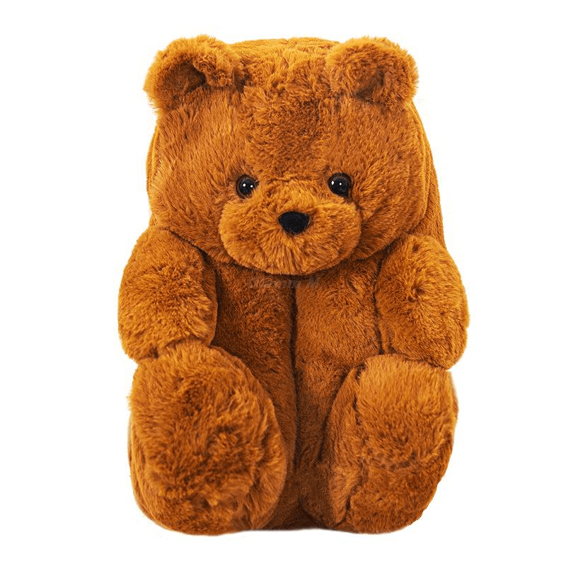 Shop Caramel Brown Teddy Bear Plush Slippers - Goodlifebean Plushie | Stuffed Animal