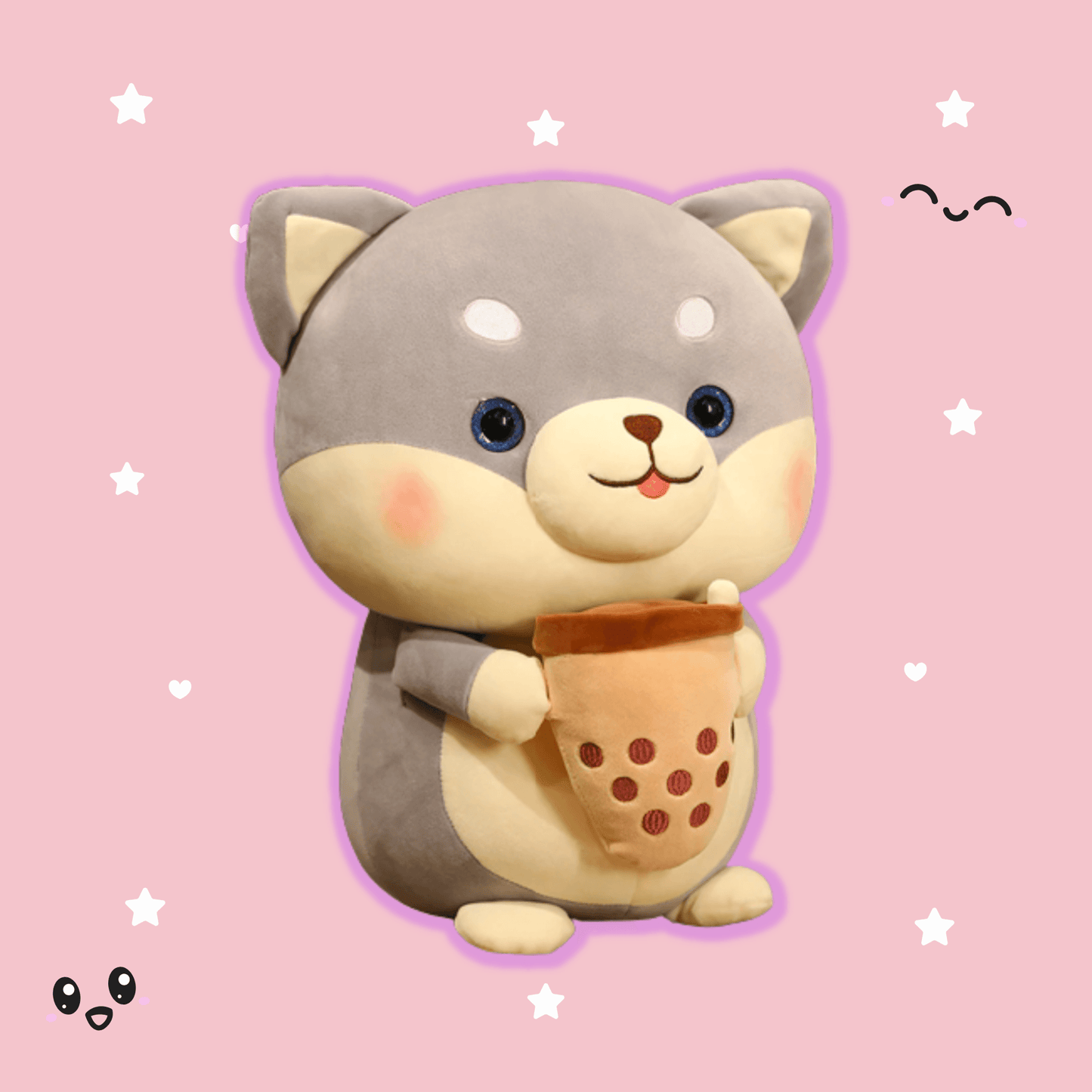 Shop Bubble Tea Shiba Dog Plush | Boba Stuffed Animal Plushie - Goodlifebean Plushie | Stuffed Animal