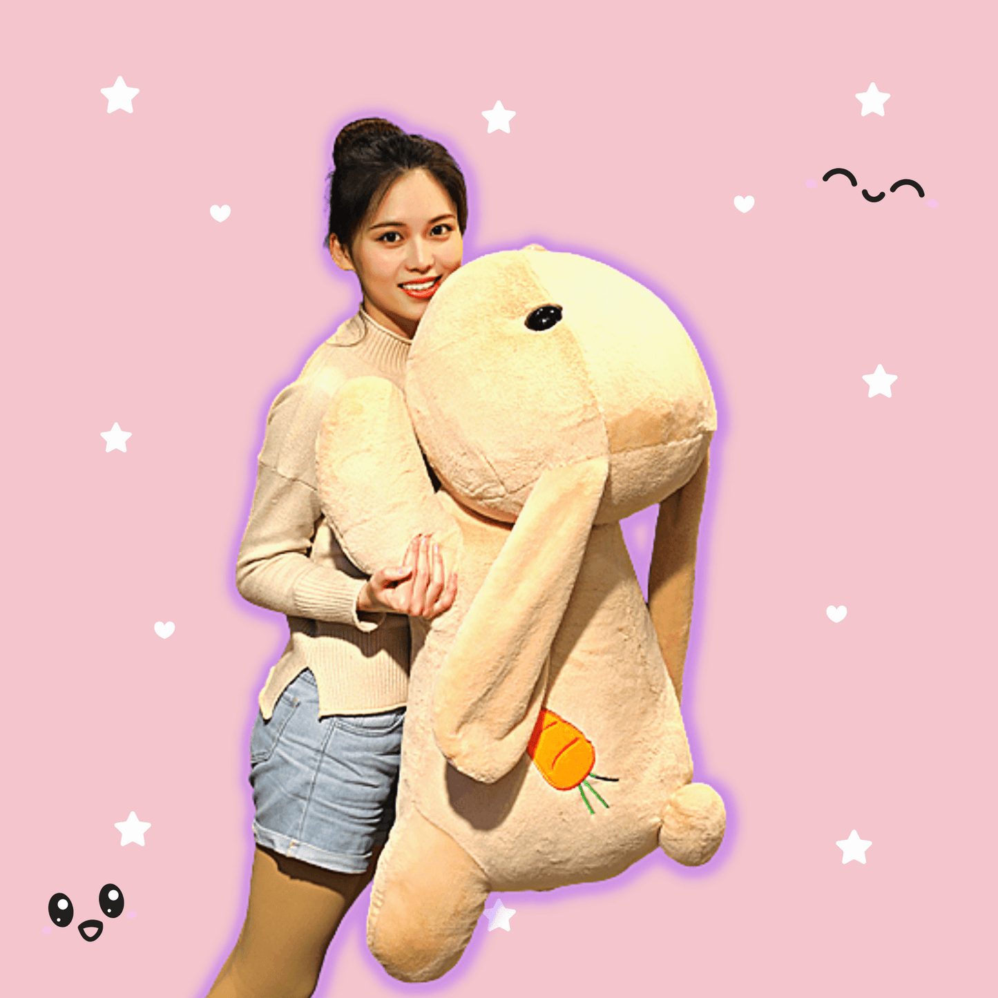 Shop Snuggsie: Giant Stuffed Bunny Plush - Goodlifebean Plushie | Stuffed Animal