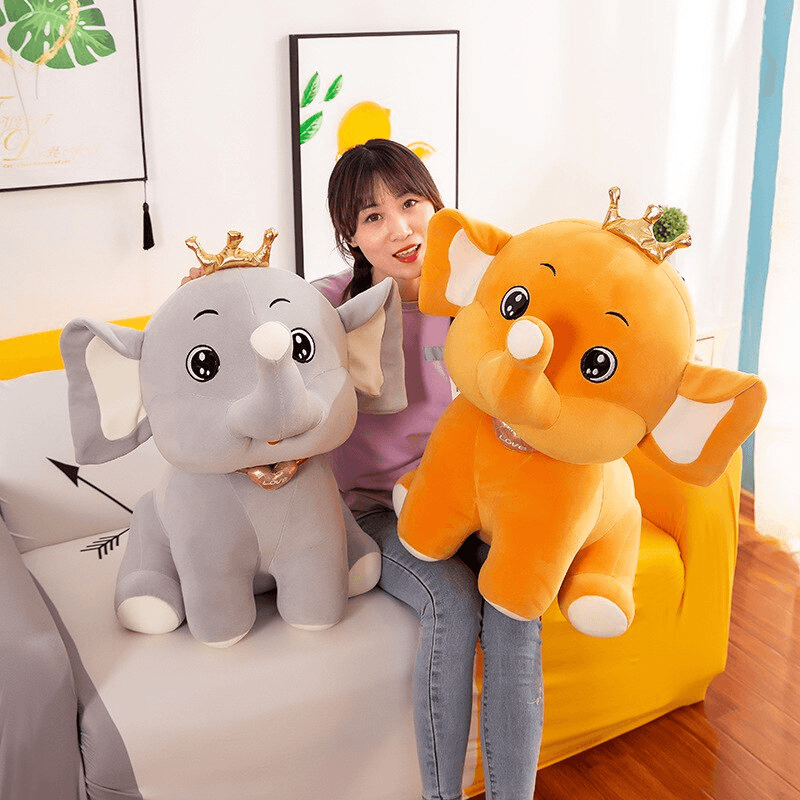 Shop Jumbo Stuffed Elephant Plush - Goodlifebean Plushie | Stuffed Animal
