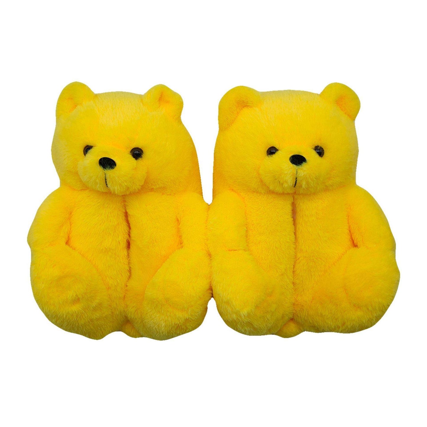 Shop Lemonnade Teddy Bear Plush Slippers - Goodlifebean Plushie | Stuffed Animal