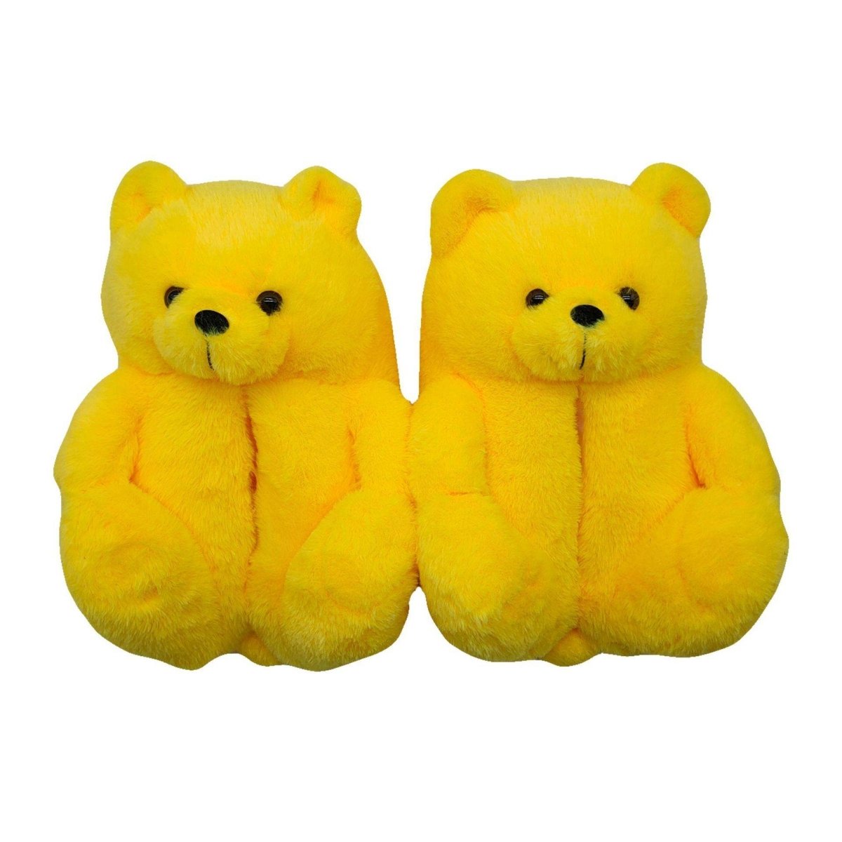 Lemonnade Teddy Bear Plush Slippers - Goodlifebean