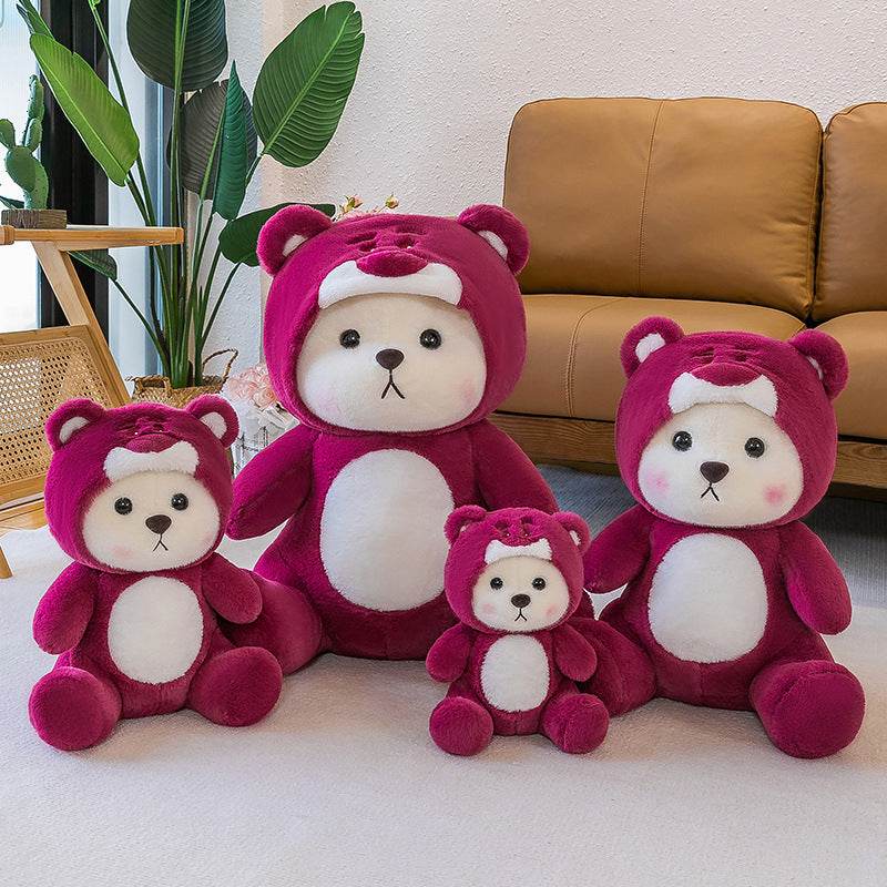 Shop Mini Pink Teddy Bear with Hoodie - Goodlifebean Plushie | Stuffed Animal
