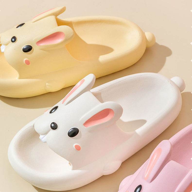 Shop Hoppin' Happy Kawaii Bunny Slippers - Goodlifebean Plushie | Stuffed Animal