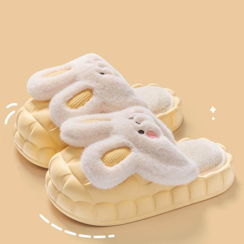 Shop Fluffy Plush Bunny Slippers - Goodlifebean Plushie | Stuffed Animal