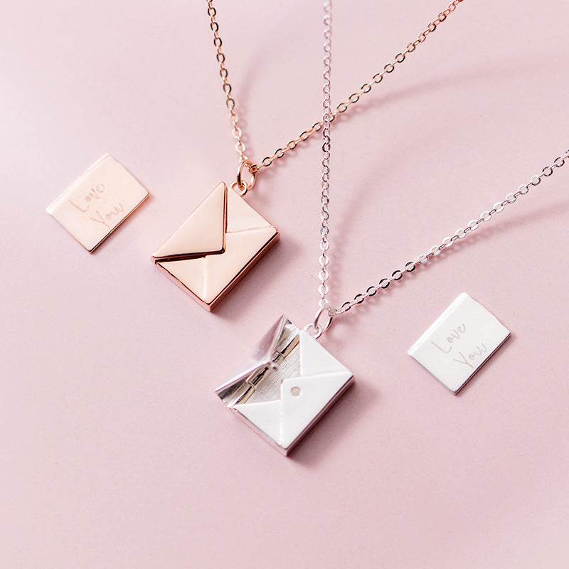 Shop Personalized Sterling Silver Envelope Necklace - Goodlifebean Plushie | Stuffed Animal