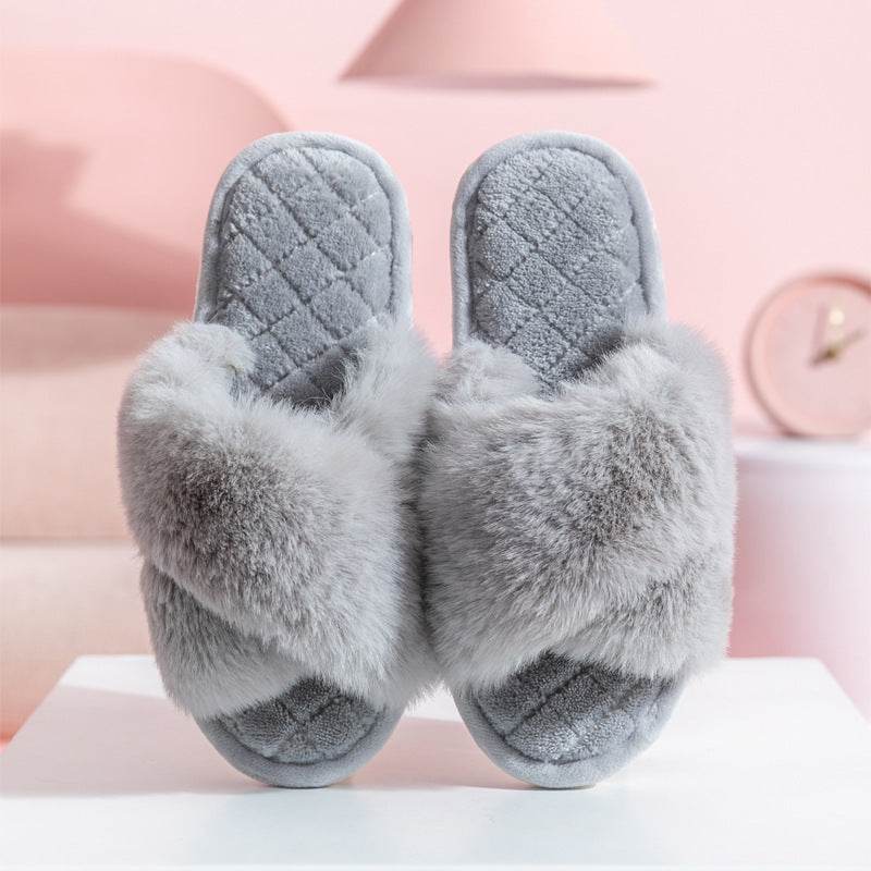 Shop Comfy Cross-Strap Plush Indoor Slippers - Goodlifebean Plushie | Stuffed Animal