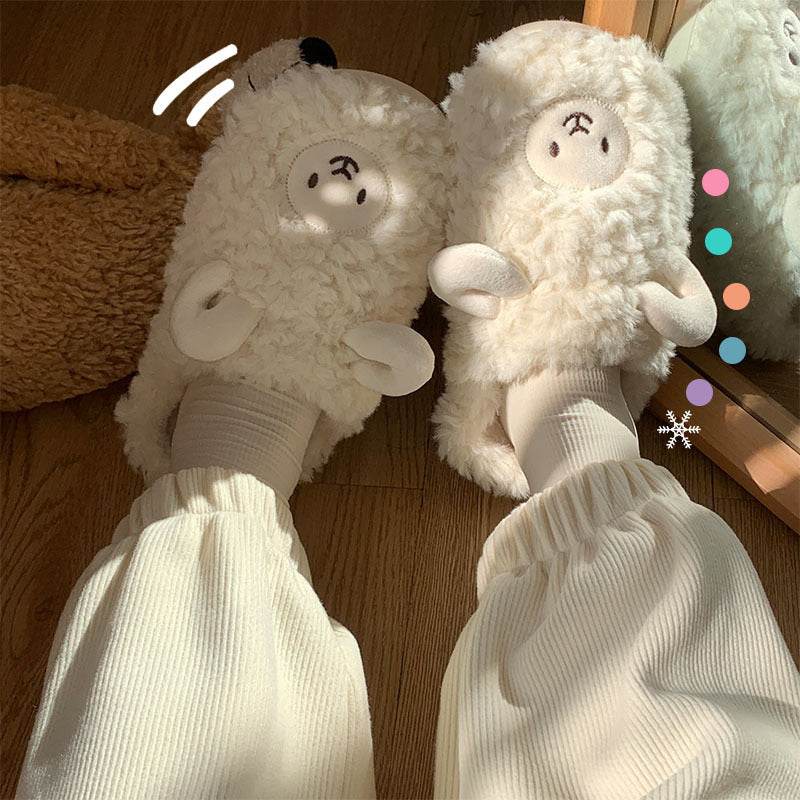 Shop Warm Fuzzy Alpaca Llama Slippers - Goodlifebean Plushie | Stuffed Animal