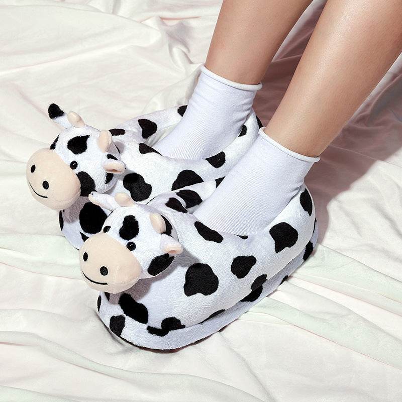 Shop Kawaii Cow Plush Slippers - Goodlifebean Plushie | Stuffed Animal