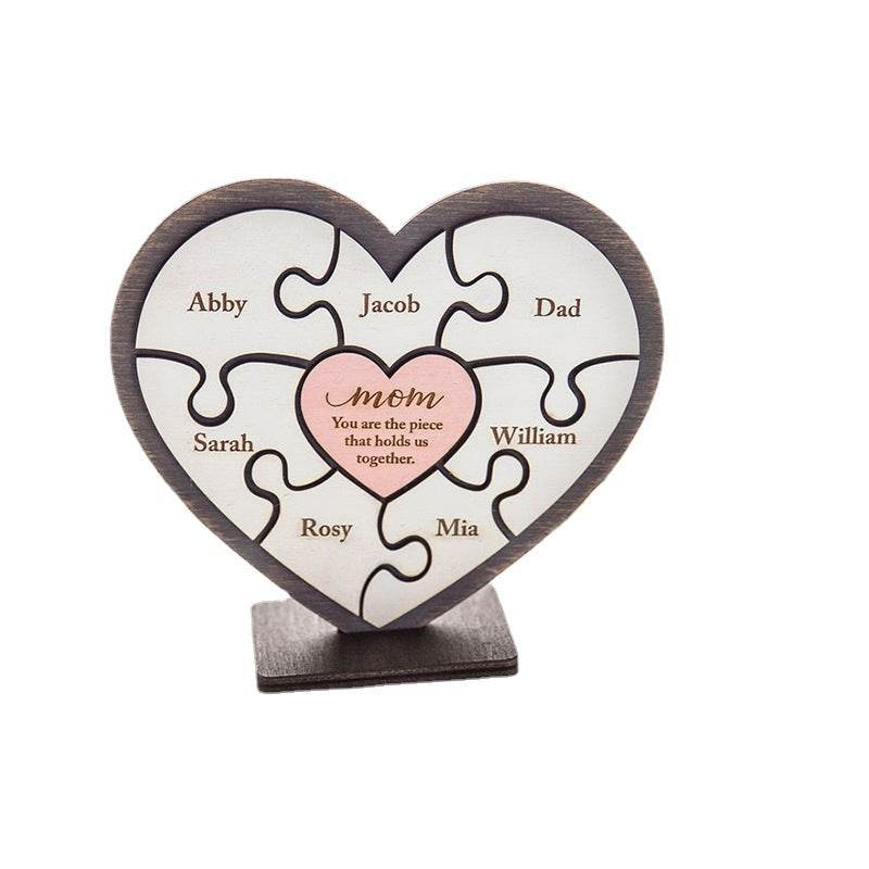 Shop Mother's Day Personalized Name Puzzle with Mom and Kids - Goodlifebean Plushie | Stuffed Animal