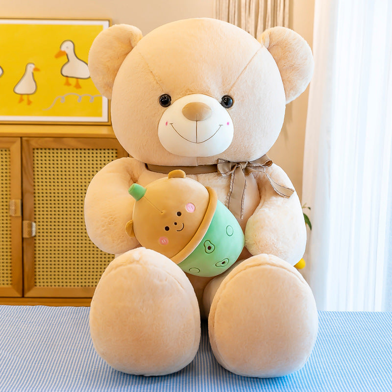 Shop Boba Drinking Giant Teddy Bear Plush - Stuffed Animals Goodlifebean Plushies | Stuffed Animals