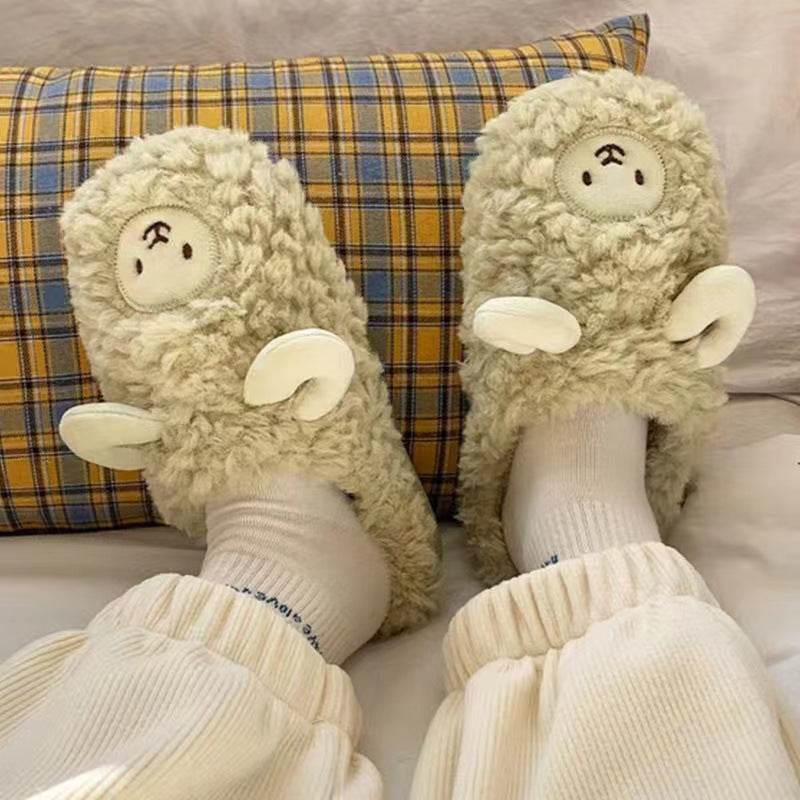 Shop Warm Fuzzy Alpaca Llama Slippers - Goodlifebean Plushie | Stuffed Animal