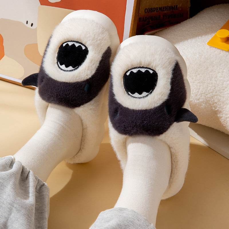 Shop Kawaii Fluffy Shark Slippers - Goodlifebean Plushie | Stuffed Animal