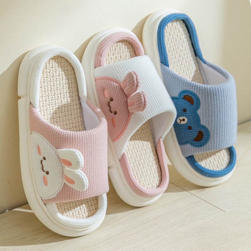 Shop Cute Bunny Linen Slippers - Goodlifebean Plushie | Stuffed Animal