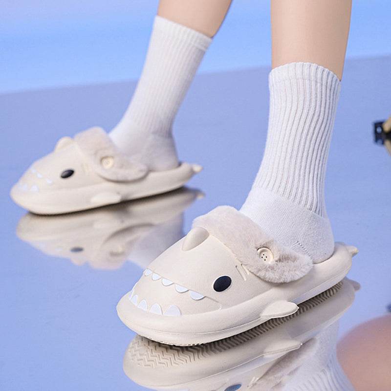 Shop Kawaii Comfy Indoor Shark Slippers - Goodlifebean Plushie | Stuffed Animal
