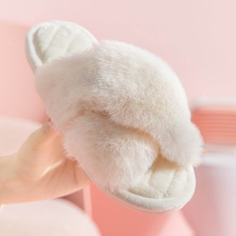Shop Comfy Cross-Strap Plush Indoor Slippers - Goodlifebean Plushie | Stuffed Animal