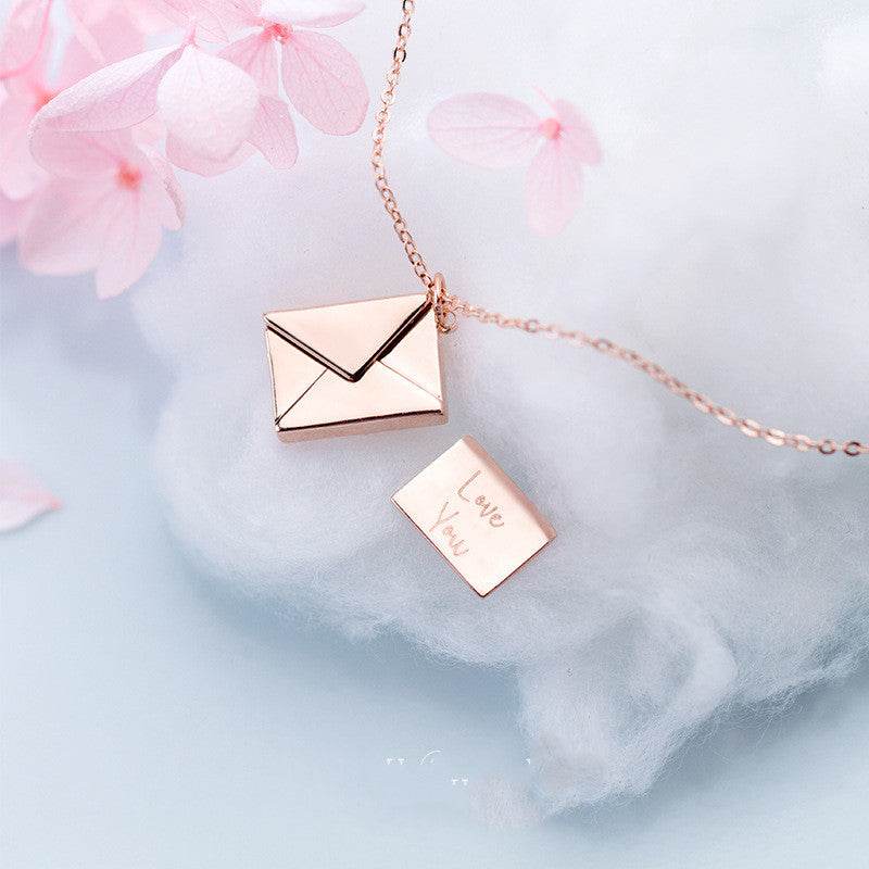 Shop Personalized Sterling Silver Envelope Necklace - Goodlifebean Plushie | Stuffed Animal