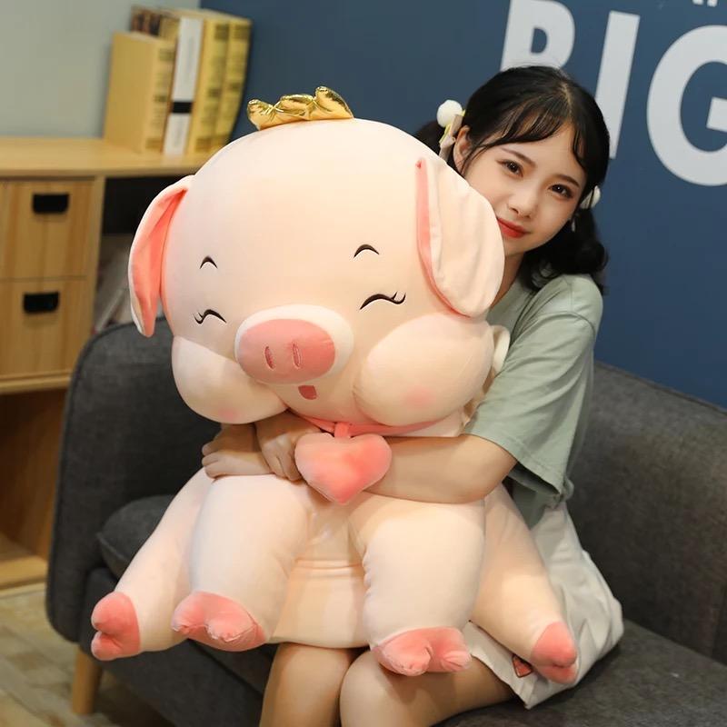 Shop Giant Princess Stuffed Pig Plush - Goodlifebean Plushies | Stuffed Animals