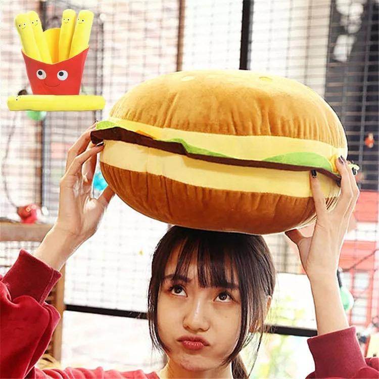 Shop Burger and French Fries Plush - Goodlifebean Plushie | Stuffed Animal