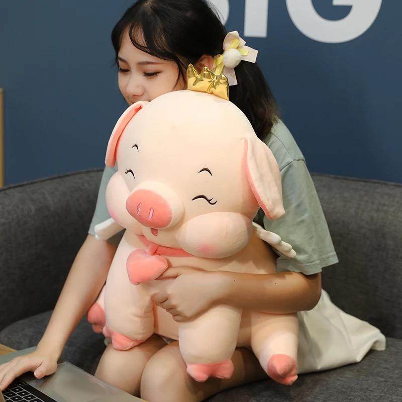 Shop Giant Princess Stuffed Pig Plush - Goodlifebean Plushie | Stuffed Animal