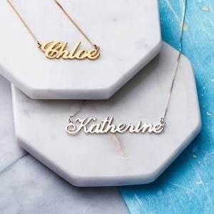 Shop Custom Nameplate Necklace - Goodlifebean Plushie | Stuffed Animal