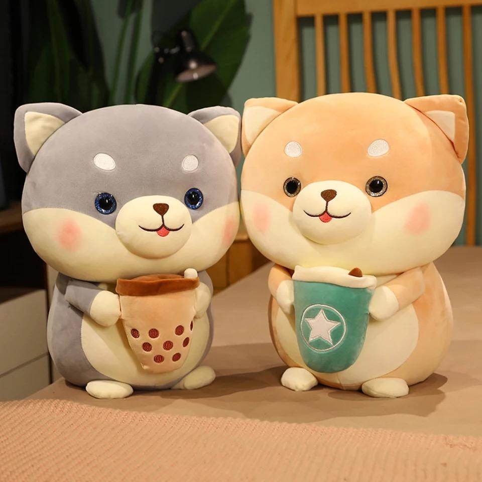 Shop Bubble Tea Shiba Dog Plush | Boba Stuffed Animal Plushie - Goodlifebean Plushie | Stuffed Animal
