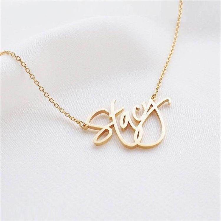 Shop Custom Nameplate Necklace - Goodlifebean Plushie | Stuffed Animal