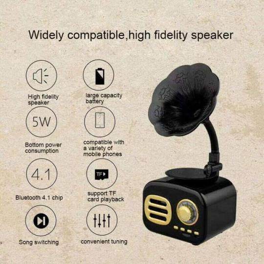 Shop Vintage Gramophone Bluetooth Speaker - Goodlifebean Plushie | Stuffed Animal