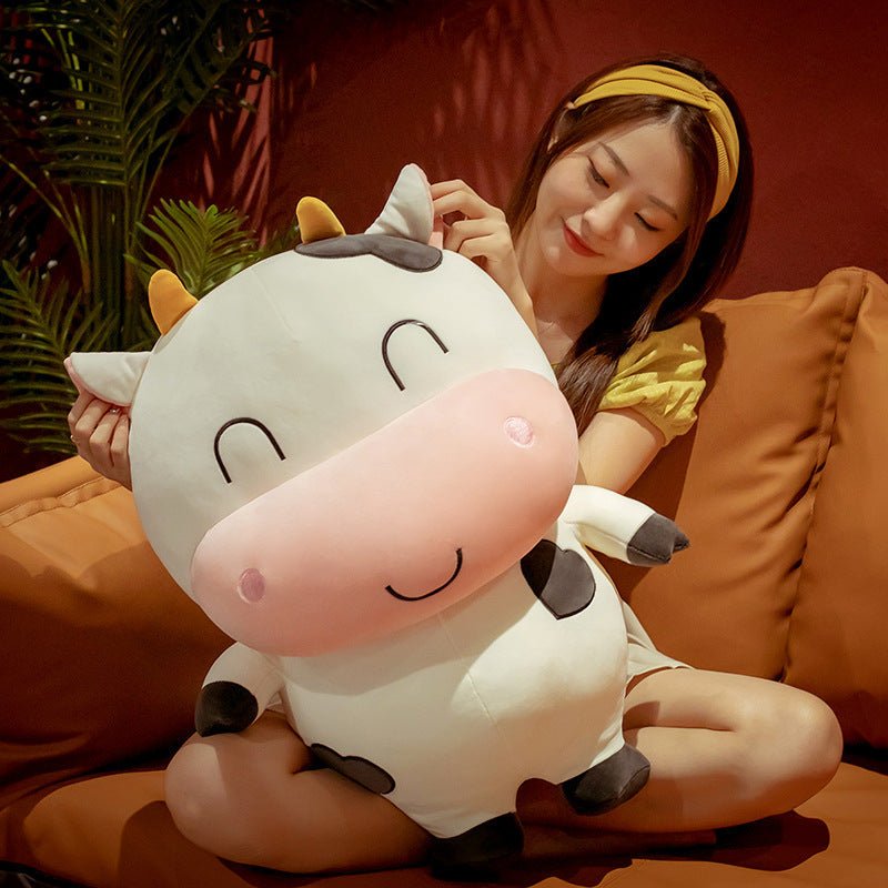 Chubby Happy Cow Plushie | Stuffed Animal Cow - Goodlifebean product_type
