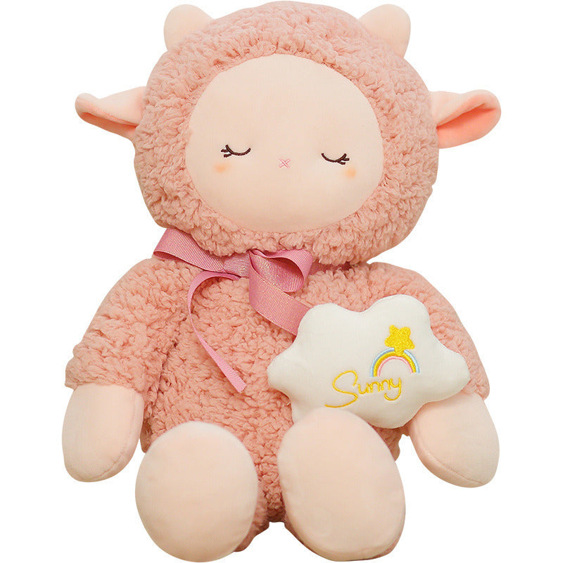 Shop FluffiLamb | Snuggly Kawaii Lamb Plushie – Fuzzy Soft Stuffed Animal - Goodlifebean Plushies | Stuffed Animals