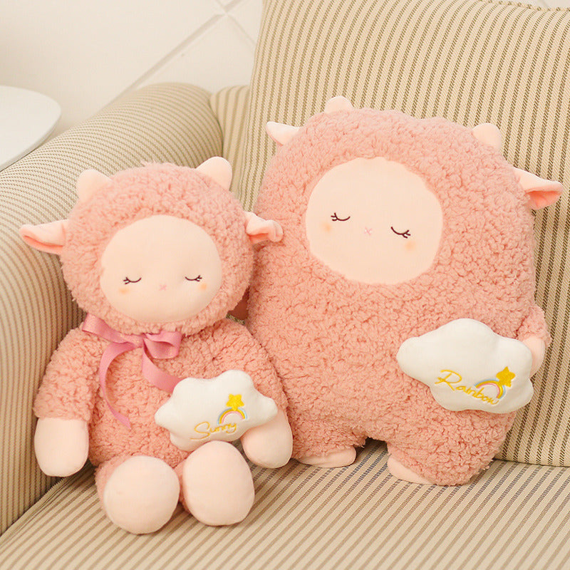 Shop FluffiLamb | Snuggly Kawaii Lamb Plushie – Fuzzy Soft Stuffed Animal - Goodlifebean Plushies | Stuffed Animals