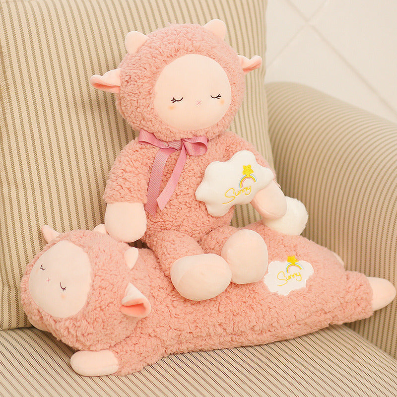 Shop FluffiLamb | Snuggly Kawaii Lamb Plushie – Fuzzy Soft Stuffed Animal - Goodlifebean Plushies | Stuffed Animals