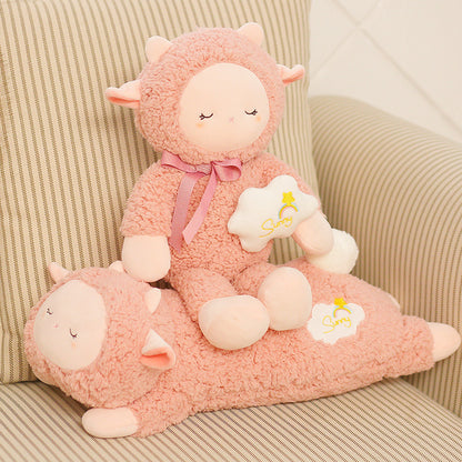 Shop FluffiLamb | Snuggly Kawaii Lamb Plushie – Fuzzy Soft Stuffed Animal - Goodlifebean Plushies | Stuffed Animals