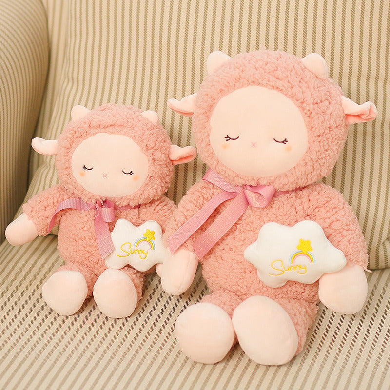 Shop FluffiLamb | Snuggly Kawaii Lamb Plushie – Fuzzy Soft Stuffed Animal - Goodlifebean Plushies | Stuffed Animals