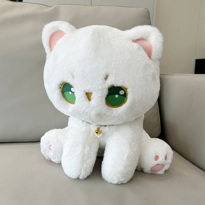 Kokoro: Kawaii White Cat Plushie | Cute Stuffed Animal Cat