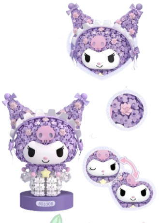 Assembled White & Purple Rabbit Building Block