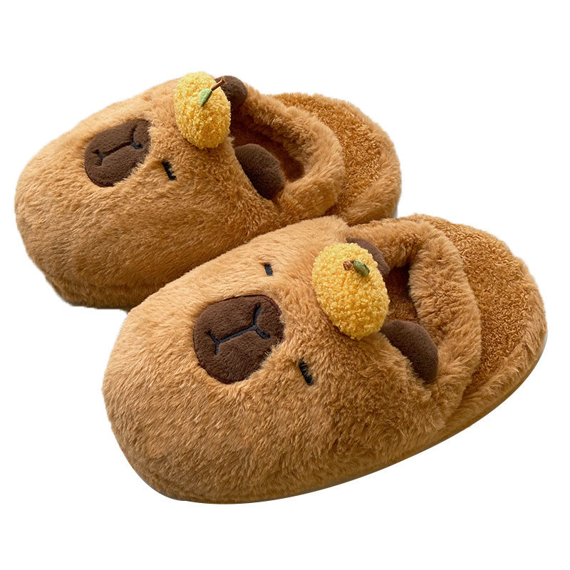 CloudyCapy: Cloudy Capybara Plush Slippers