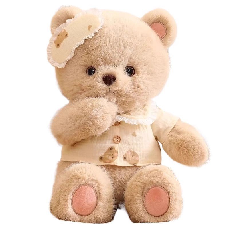 Lullaby Bear: Mini Brown teddy Bear | Sleepy Cuddle Bear - Goodlifebean product_type
