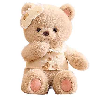 Lullaby Bear: Mini Brown teddy Bear | Sleepy Cuddle Bear - Goodlifebean product_type