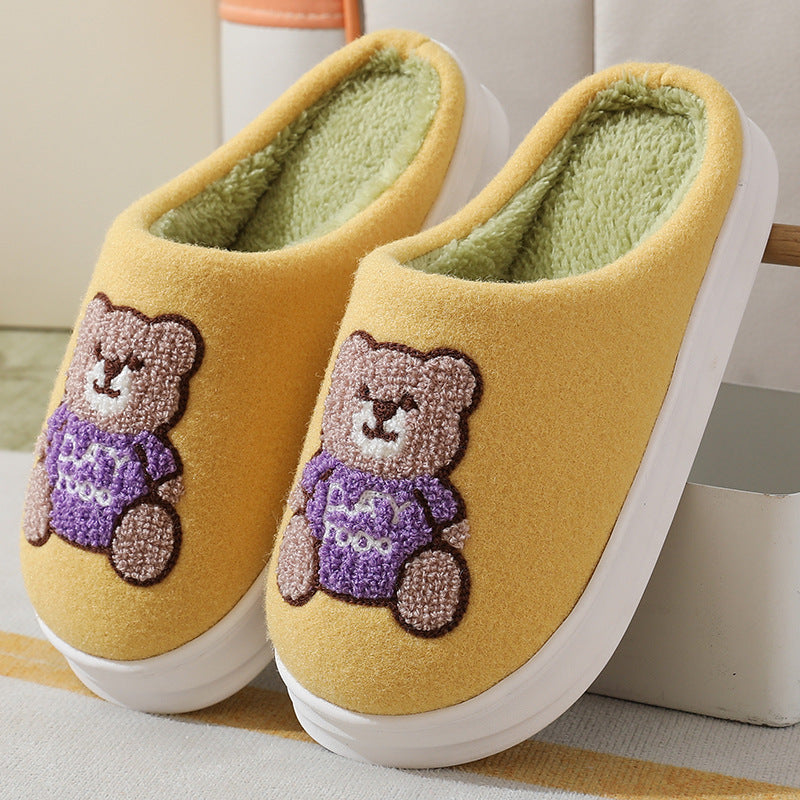 Shop Cute Teddy bear Slippers | Warm Indoor Slippers - Shoes Goodlifebean Plushies | Stuffed Animals