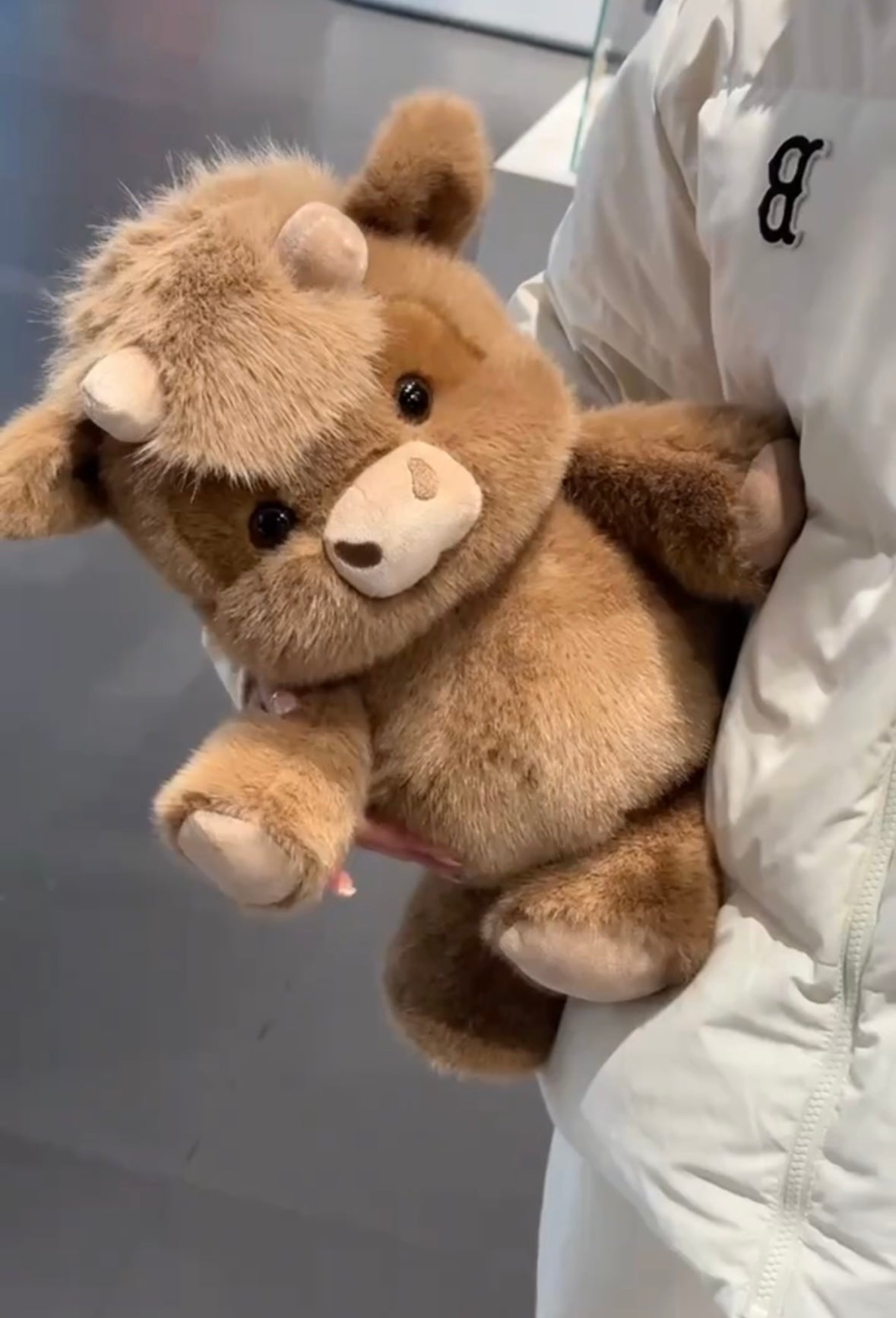 Peluche de vache des Highlands rondelette