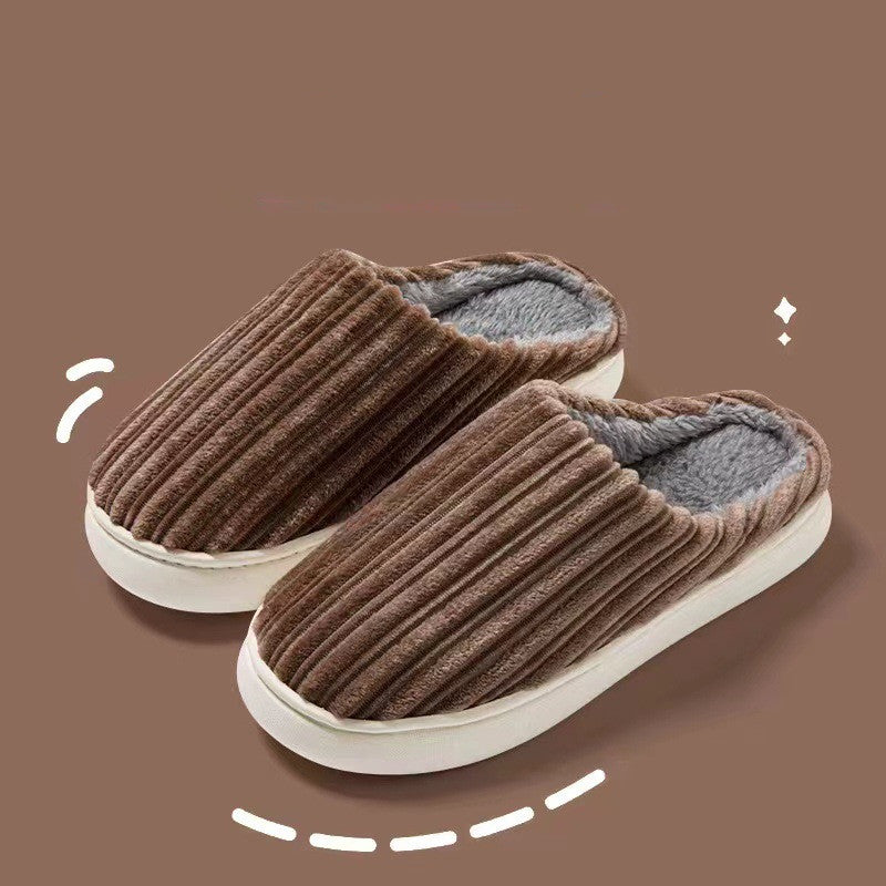 Shop Striped Thick Fleece Warm Slippers - Goodlifebean Black Friday Sale | Plushies | Giant Teddy Bear