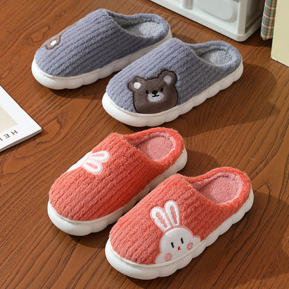 Shop Cute Rabbit Plush Fleece Slippers - Shoes Goodlifebean Plushies | Stuffed Animals