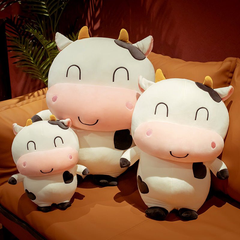 Chubby Happy Cow Plushie | Stuffed Animal Cow - Goodlifebean product_type
