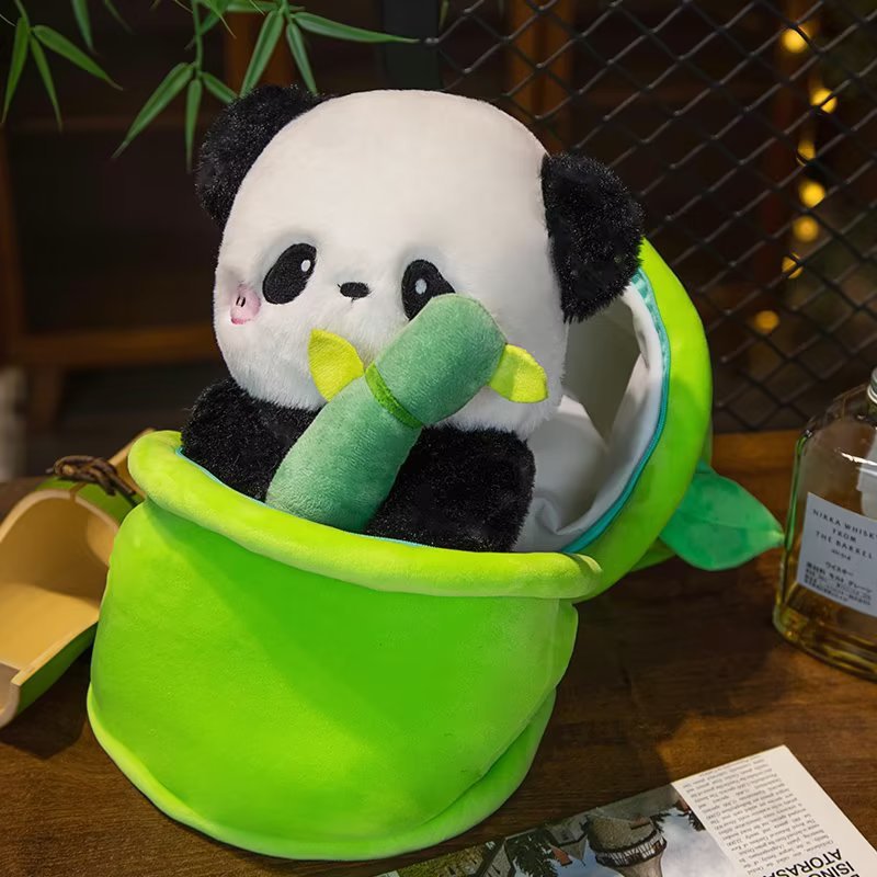 Shop Bamboozle: Surprise Panda Inside Bamboo Plushie - plush Goodlifebean Plushies | Stuffed Animals