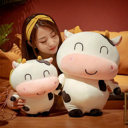 Chubby Happy Cow Plushie | Stuffed Animal Cow - Goodlifebean product_type
